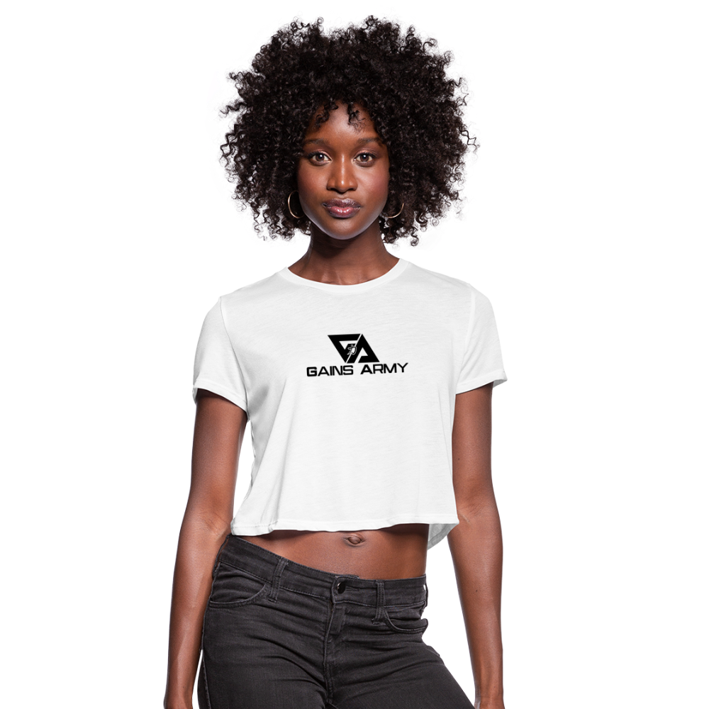GainsArmy Cropped T-Shirt - white