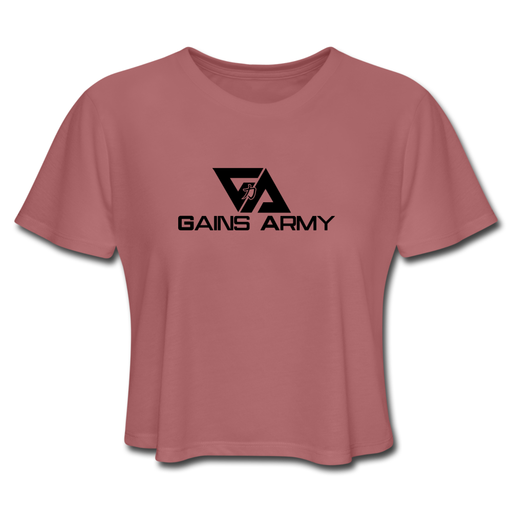 GainsArmy Cropped T-Shirt - mauve