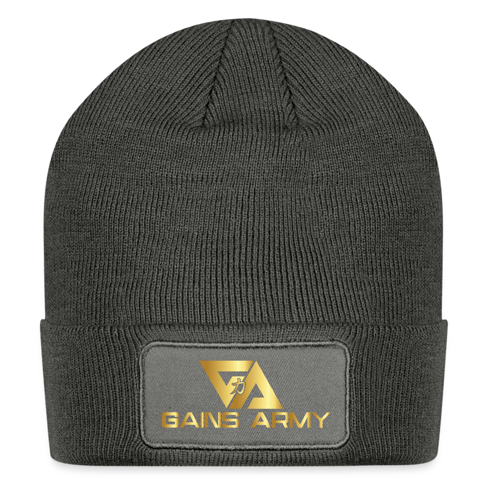 GA Patch Beanie - charcoal grey