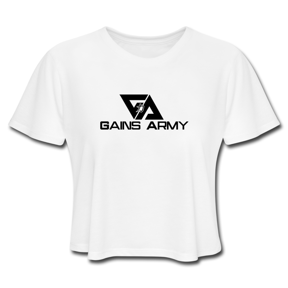 GainsArmy Cropped T-Shirt - white